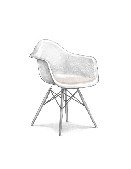 Filz Sitzauflage Eames Armchair