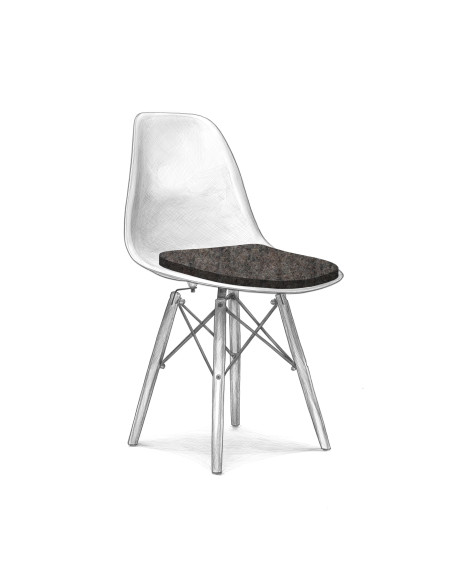 Felt seat pad Eames Sidechair