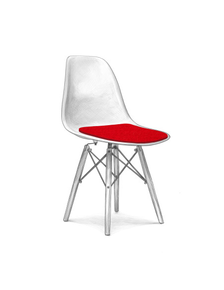 Filz Sitzauflage Eames Sidechair