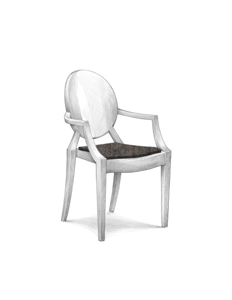 Filz Sitzauflage Kartell Louis Ghost