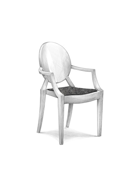 Filz Sitzauflage Kartell Louis Ghost
