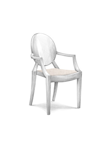 Felt seat pad Kartell Louis Ghost