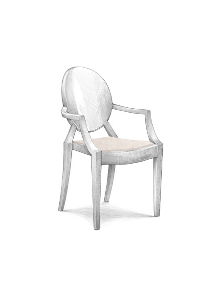 Felt seat pad Kartell Louis Ghost