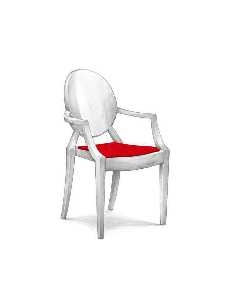 Filz Sitzauflage Kartell Louis Ghost