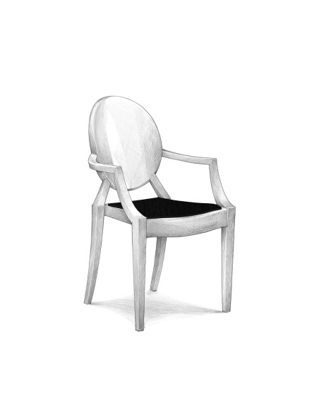 Filz Sitzauflage Kartell Louis Ghost