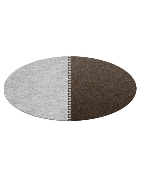 Filzteppich RoundConnect    marmor / marroni