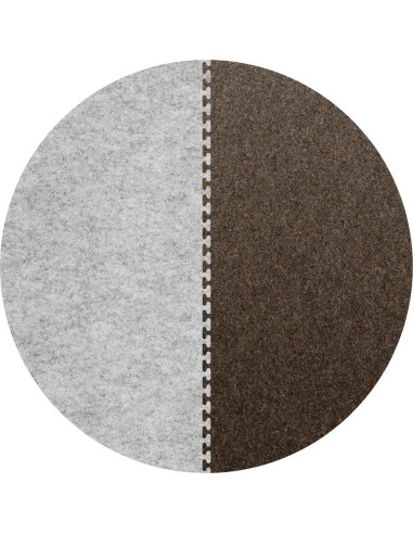 Filzteppich RoundConnect    marmor / marroni
