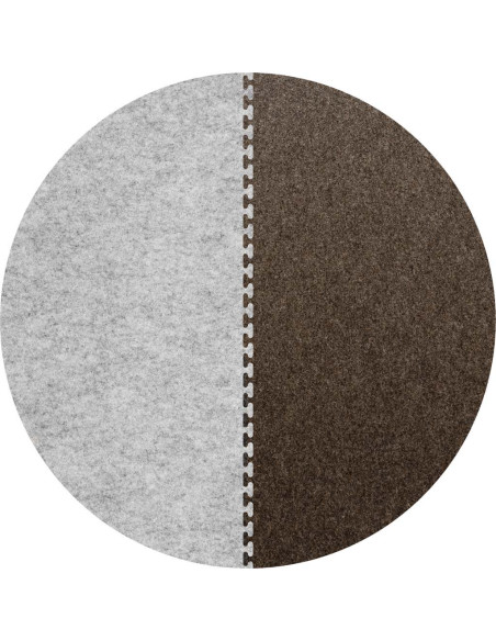Filzteppich RoundConnect    marmor / marroni