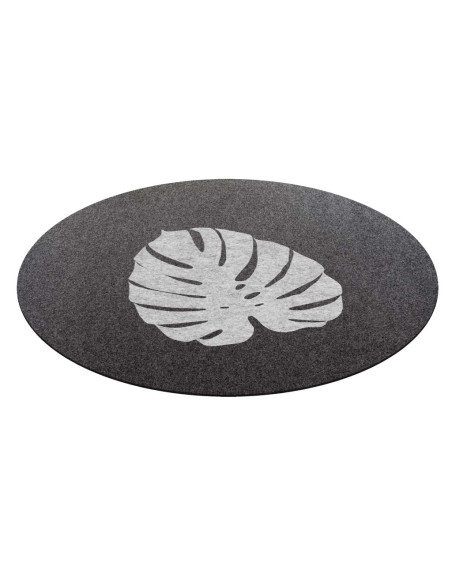 Felt rug Monstera