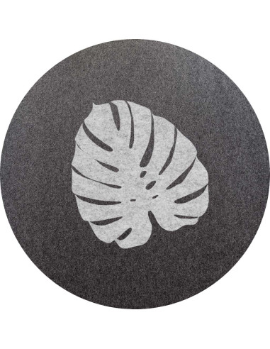 Felt rug Monstera