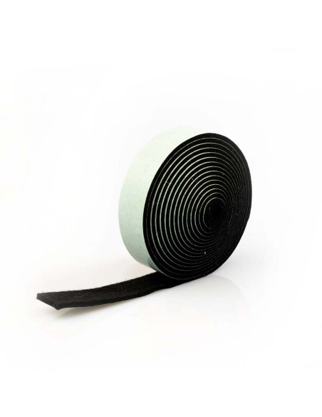 Felt strips self adhesive - Black 2mm