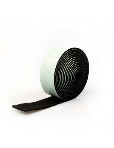 Felt strips self adhesive - Black 2mm