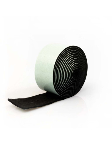 Felt strips self adhesive - Black 2mm