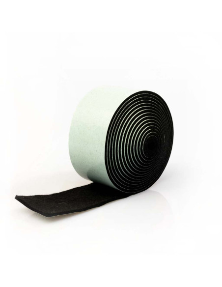 Felt strips self adhesive - Black 2mm