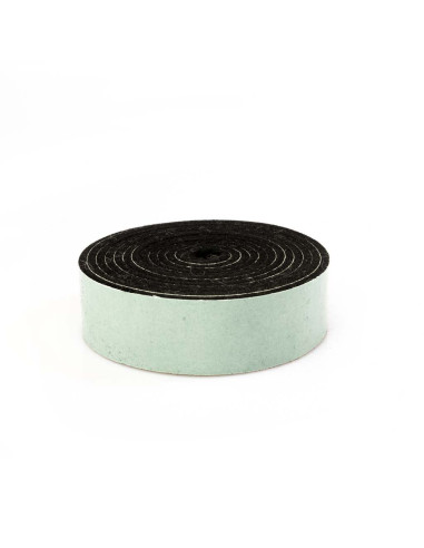 Felt strips self adhesive - Black 3mm