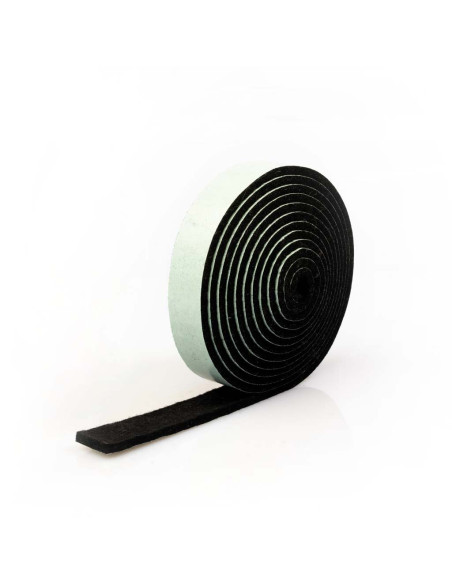 Felt strips self adhesive - Black 3mm
