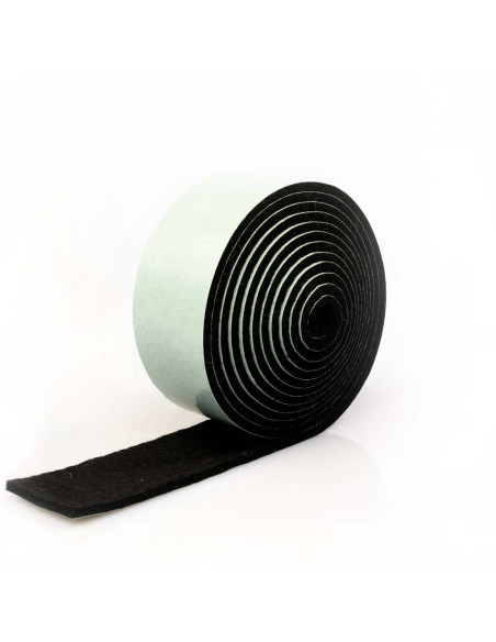 Felt strips self adhesive - Black 3mm