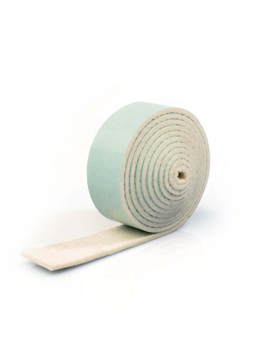 Felt strips self adhesive - Withe 3mm