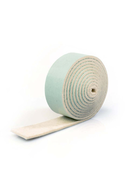 Felt strips self adhesive - Withe 3mm