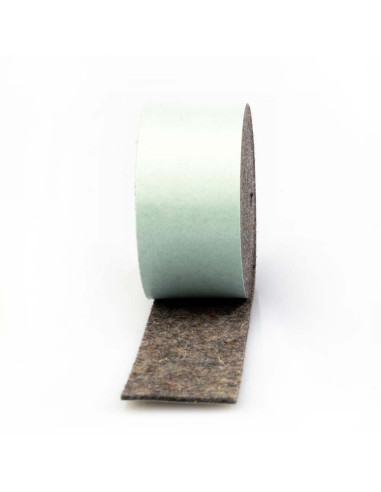 Felt strips self adhesive - Gray 1mm