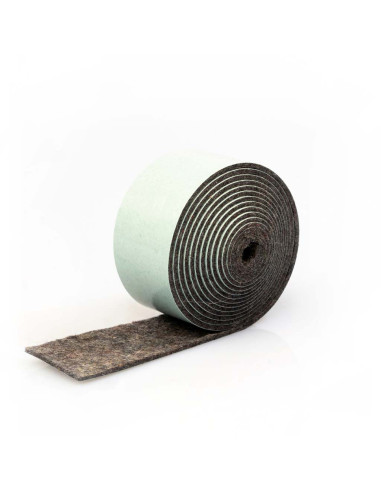 Felt strips self adhesive - Gray 1mm