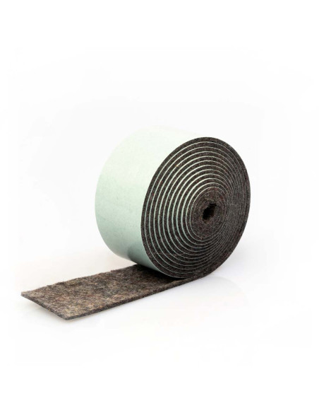 Felt strips self adhesive - Gray 1mm