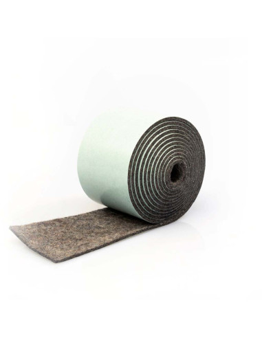 Felt strips self adhesive - Gray 2mm