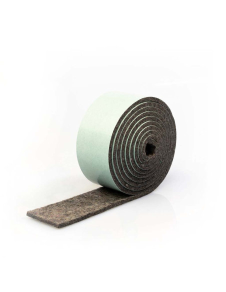 Felt strips self adhesive - Gray 3mm
