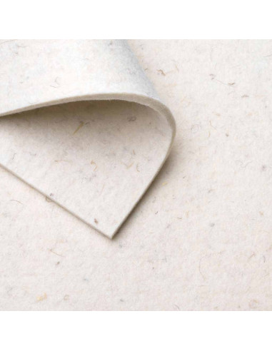 Feutre Blanc brut / 2-8 mm
