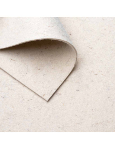 Felt Raw white / 1-4 mm