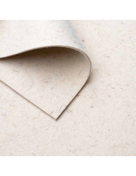 Felt Raw white / 1-4 mm