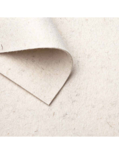 Feutre Blanc brut / 2-15 mm