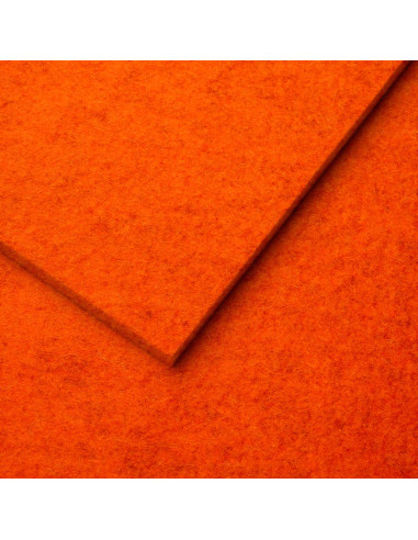 Feutre orange chiné / 3-12 mm
