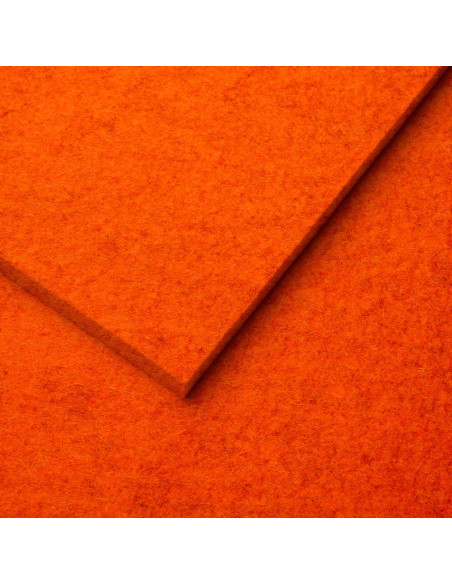 Filz Orangemeliert / 3-12 mm