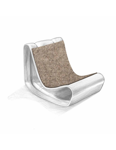 Felt seat pad Swisspearl Guhl Chair