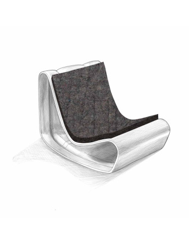 Felt seat pad Swisspearl Guhl Chair