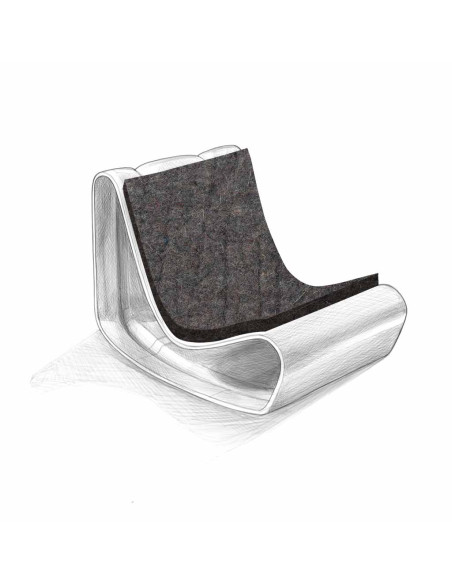 Felt seat pad Swisspearl Guhl Chair
