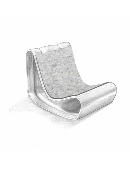 Felt seat pad Swisspearl Guhl Chair