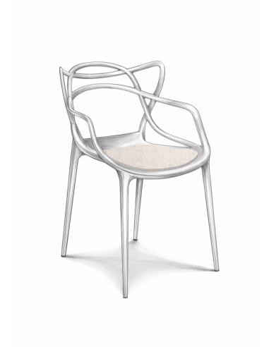 Felt seat pad Kartell Masters Chair