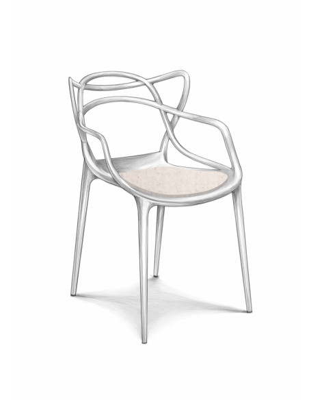 Felt seat pad Kartell Masters Chair