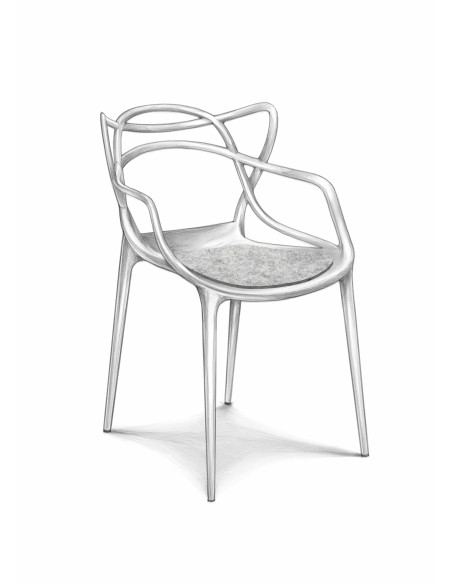 Filz Sitzauflage Kartell Masters Stuhl